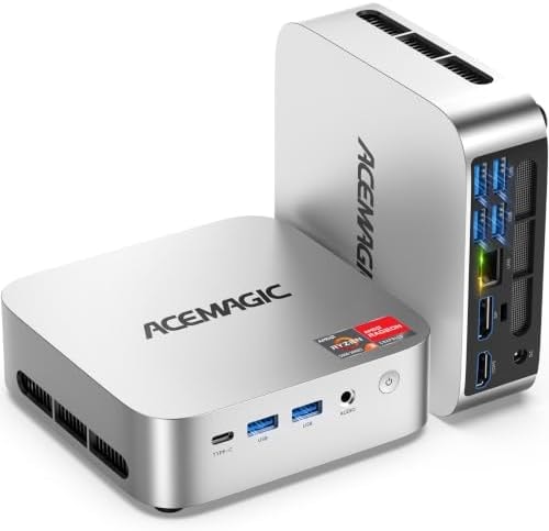 ACEMAGIC K1 Mini PC AMD Ryzen 3 5425U(Beats 5400U/3500U/3200U), 16GB RAM 512GB SSD, Up to 4.1GHz/4C/8T/Windows 11 Pro/Triple 4K Display/Type-C+HDMI+DP/WiFi/BT, Business, Home Office Mini Computers