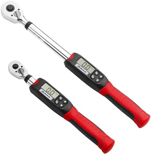 ACDelco ARM601-34 3/8” & ½” Heavy Duty Digital Torque Wrench Combo Kit with Buzzer and LED Flash Notification – ISO 6789 Standards with Certificate of Calibration