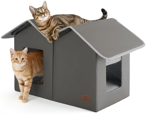 Bedsure ReflexHeat™ Ex-Wide Weatherproof Outdoor Cat House with Raised Base