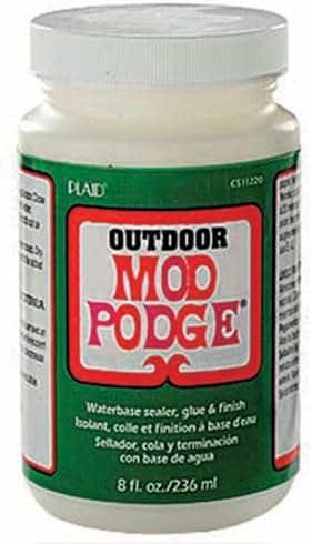 Mod Podge Waterbase Sealer, Glue and Finish for Outdoor (8-Ounce), CS11220 Clear Finish