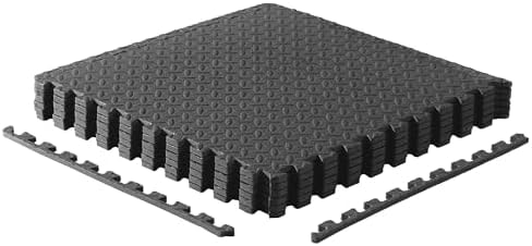 CAP 24-Inch Interlocking EVA Foam Puzzle Mat, 1/2-Inch, Black Diamond, 1 Pk