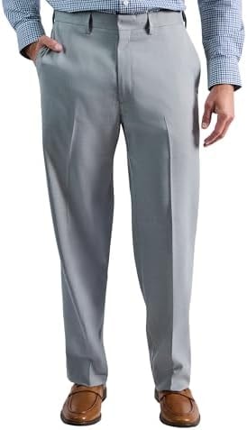 Haggar Men's Classic Fit Premium Comfort Dress Pant Silver