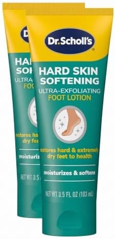 Dr.Scholl's Dry,Flaky Skin Remover Ultra Exfoliating Foot Lotion Cream,Moisturizer with Urea for Rough Dry Cracked Feet, Heal&Soothe for Healthy Looking Feet,Intensive Foot Skin Care,3.5 oz(Pack of 2)