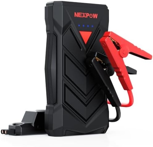 NEXPOW Battery Jumper Starter Portable,12V Car Battery Jump Starter Power Pack with USB Quick Charge (Up to 7L Gas or 5.5L Diesel Engine) Jump Box with Built-in LED Light