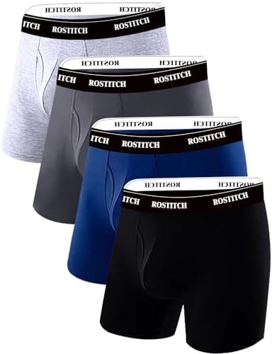 ROSTITCH Men's underwear Cotton Boxer Briefs Large 4pack Multipack