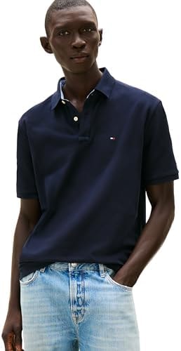 Tommy Hilfiger Mens Short Sleeve in Classic Fit Polo Shirt, Classic Navy, 3X-Large US
