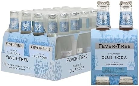 Fever-Tree Club Soda Mixer, Scottish Sea Salt, 24 Pack, 6.8 Fl Oz Bottles