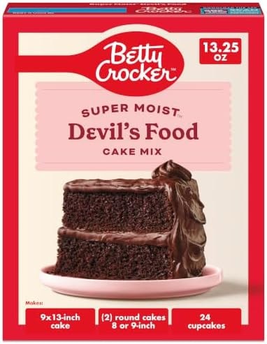 Betty Crocker, Super Moist, Devil's Food Cake Mix, 13.25 oz