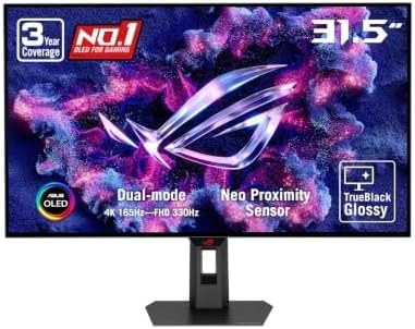 ASUS ROG XG32UCWG 32 Inch 4K 165Hz Glossy OLED G-SYNC Gaming Monitor