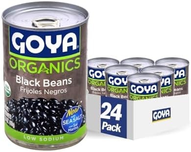 Goya Foods Organic Black Beans, 15.5 Ounce (Pack of 24)