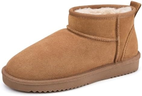 Stelle Winter Boots for Women Warm Ankle Snow Boots(Chestnut,7.5MW)