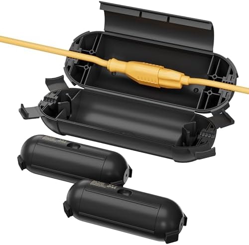 BN-LINK 3 Pack Outdoor Extension Cord Safety Cover, Black