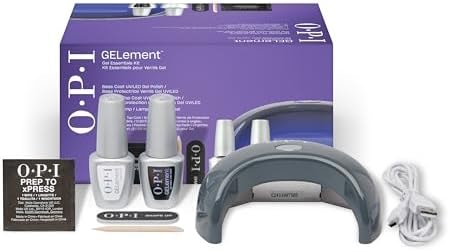 OPI GELement Starter Kit | Base, Top Coat, LED Curing Lamp & Prep Supplies
