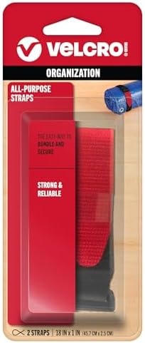 VELCRO Brand 90107 - All Purpose Straps - 18" x 1" All Purpose Strap, 2 Ct. - Black