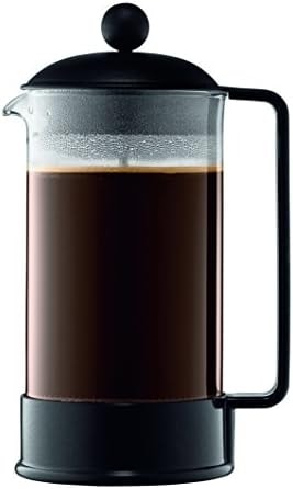 Bodum 34oz Brazil French Press Coffee Maker, High-Heat Borosilicate Glass, Black - Made in Portugal