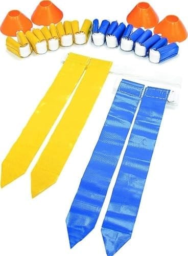 SKLZ Flag Football 10-Player Deluxe Set with Flags, Belts, and Cones, Multi, One Size