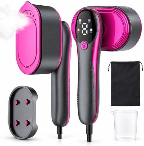 KOKABI Travel Steamer for Clothes, Portable 2 in 1 Dry Steam Iron Handheld