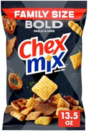 Chex Mix Bold Garlic & Herb Snack Mix, Family Size, 13.5 oz