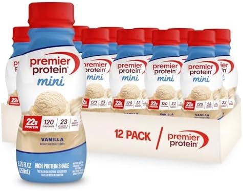 Premier Protein MINIs 22g Protein Shake, Vanilla, 12 Pack