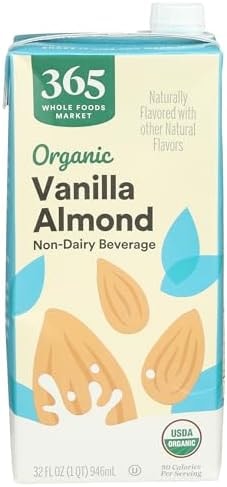 365 by Whole Foods Market, Organic Vanilla Almond Milk, Vegan, Low-Fat, 32 Fl Oz