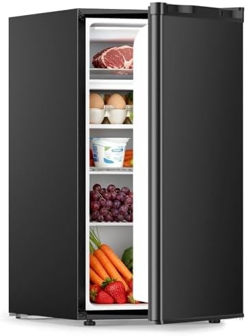 COWSAR 3.2 Cu.Ft Mini Fridge with Freezer for Bedroom Office, Black
