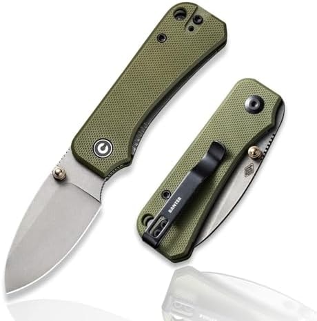 CIVIVI Small Baby Banter Pocket Knife, 2.34" Blade G10 Handle, Green