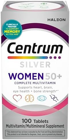 Centrum Silver Women's Multivitamin for Women 50 and Over, 100 Tablets