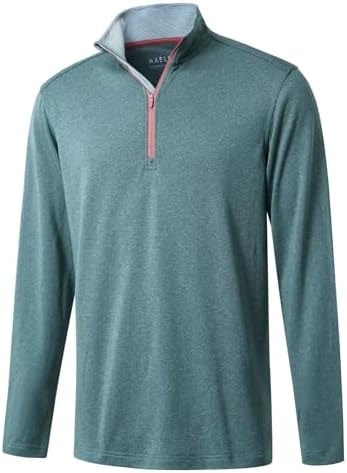 M MAELREG Mens Pullover Quarter Zip Golf Sport Casual Long Sleeve Mens Golf Half Zip Pullover 1/4 Sweatshirts