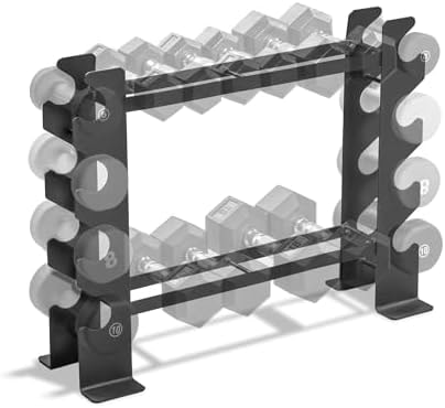 Marcy Compact Dumbbell Rack Free Weight Stand for Home Gym DBR-56 , Black, 20.50 x 8.50 x 27.00 inches