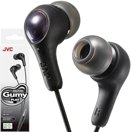 JVC Gumy HAFX7BN in Ear Earbud Headphones, Black