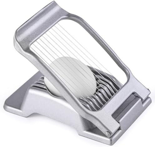 Multipurpose Heavy Duty Aluminium Egg Slicer, Stainless Steel Wire, Sliver