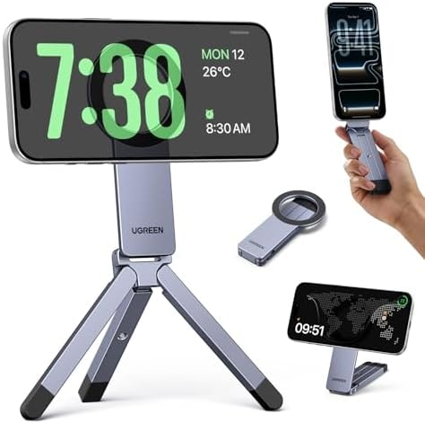 UGREEN Magsafe Tripod Stand, Ultra-Compact Travel Tripod for iPhone 17