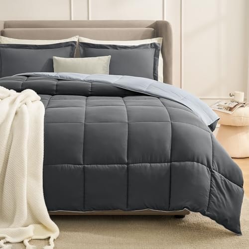 Homelike Moment Queen Comforter Set 3 Piece, Lightweight Soft Bed Sets