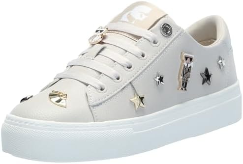 KARL LAGERFELD Women's Cate Lace Up Sneaker, Soft White, 10