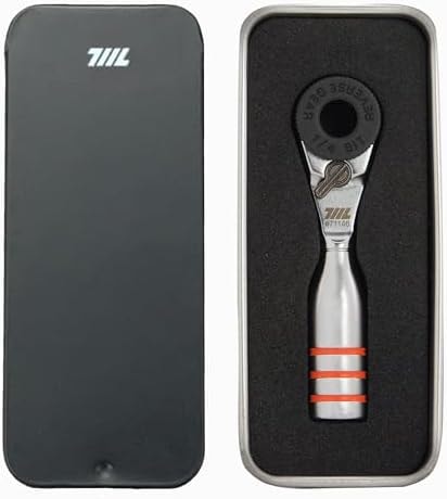 711L Mini Ratchet Wrench DUO - One of the World's Smallest 1/4" Ratchet Wrench For Tight Spaces - For Flat (32mm) and Standard (25mm) Double-ended Bit