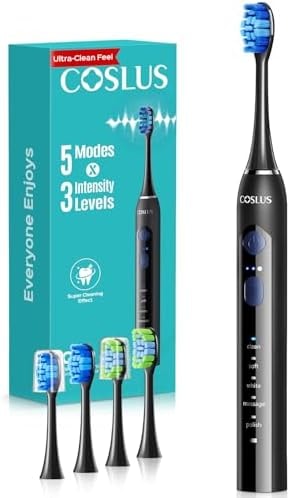 COSLUS C30 Electric Toothbrush for Adults, Effective Yet Gentle Ultra-Clean