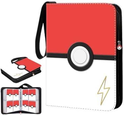 ShrewdYuya 3D Card Binder 4 Pocket, 440 Embossed Cover Trading Card Album