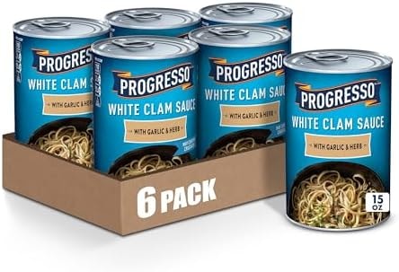 Progresso White Clam Sauce With Garlic & Herb, 15 oz. (Pack of 6)