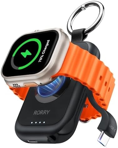 RORRY CharmGo for Apple Watch Charger, 2500mAh Portable Charger for iWatch