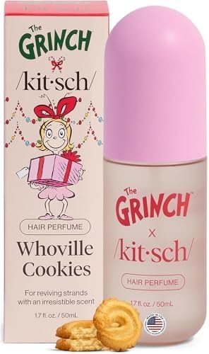 Kitsch Hair Perfume for Women - Clean, Deodorizing & Patented Odor-Eliminating Technology Hair Spray & Body Mist - Freshen Hair, Body & Pillows - Warm Cookie-Scented Hug - 50mL