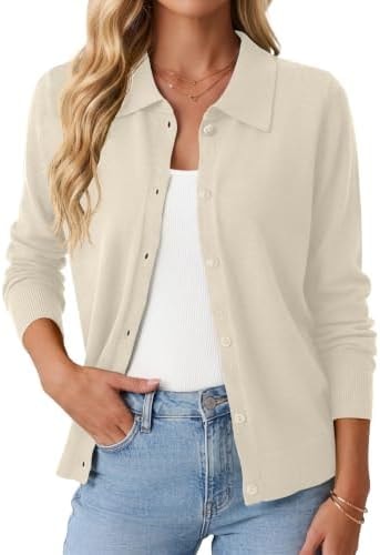 GRECERELLE Cardigan Sweaters for Women Lightweight Long Sleeve Fall Outfits