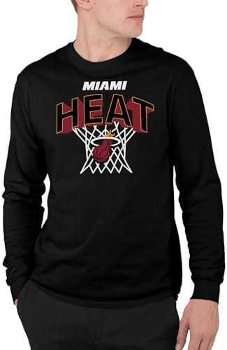Junk Food NBA - Miami Heat Nothing But Net Adult LS T-Shirt Black