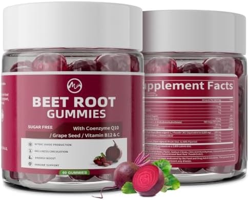 M inch Beet Root Gummies - Nitric Oxide Booster & Energy Support, 2 Pack