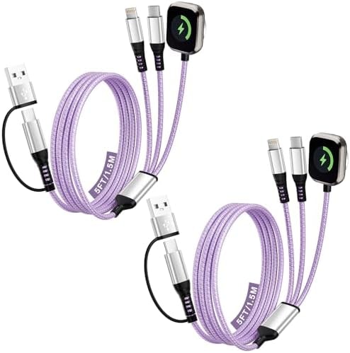 3 in 2 Multi Charging Cable Cord for iPhone Watch Charger/iPhone 17-8 Cable