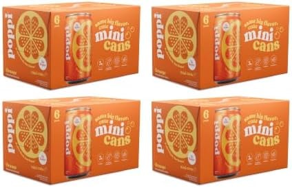 Poppi Prebiotic Soda, Orange, 7.5 Fl Oz, 24 Pack