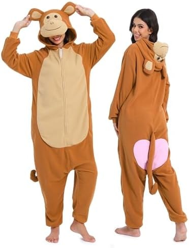 NAITOKE Halloween Adult Onesie Fleece Cosplay Pajamas for Women Men Teens