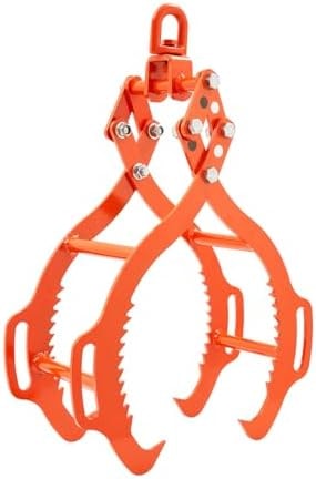 VEVOR 36in Log Lifting Tongs 4 Claw Solid Steel Log Grapple Swivel Tools