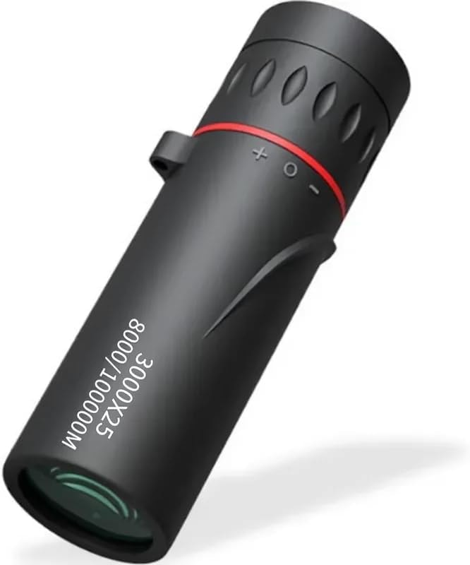 Portable Binoculars, 3000x25 Long-Focus HD Professional Monocular for Adults, Suitable for Outdoor Camping and Hunting (Black)