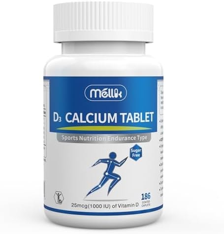 Calcium Supplement Vitamin D3 1200mg Magnesium Mini 186Tablets Sugar Free