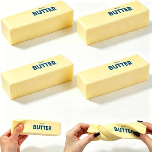 4PCS Butter Squeeze, Super Soft Butter-Shaped Slow Rising Squishies Adult